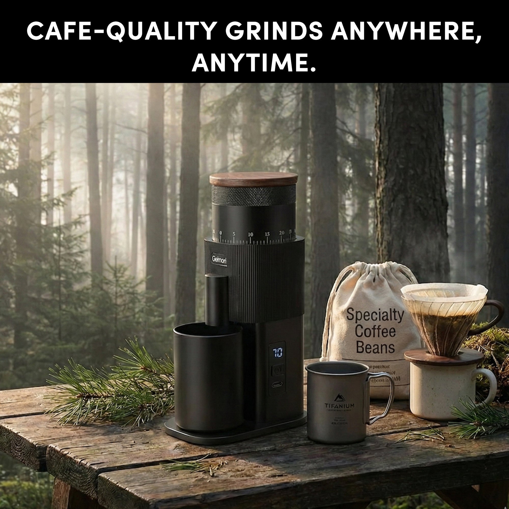 Geimori T38 Portable Espresso & Filter Grinder