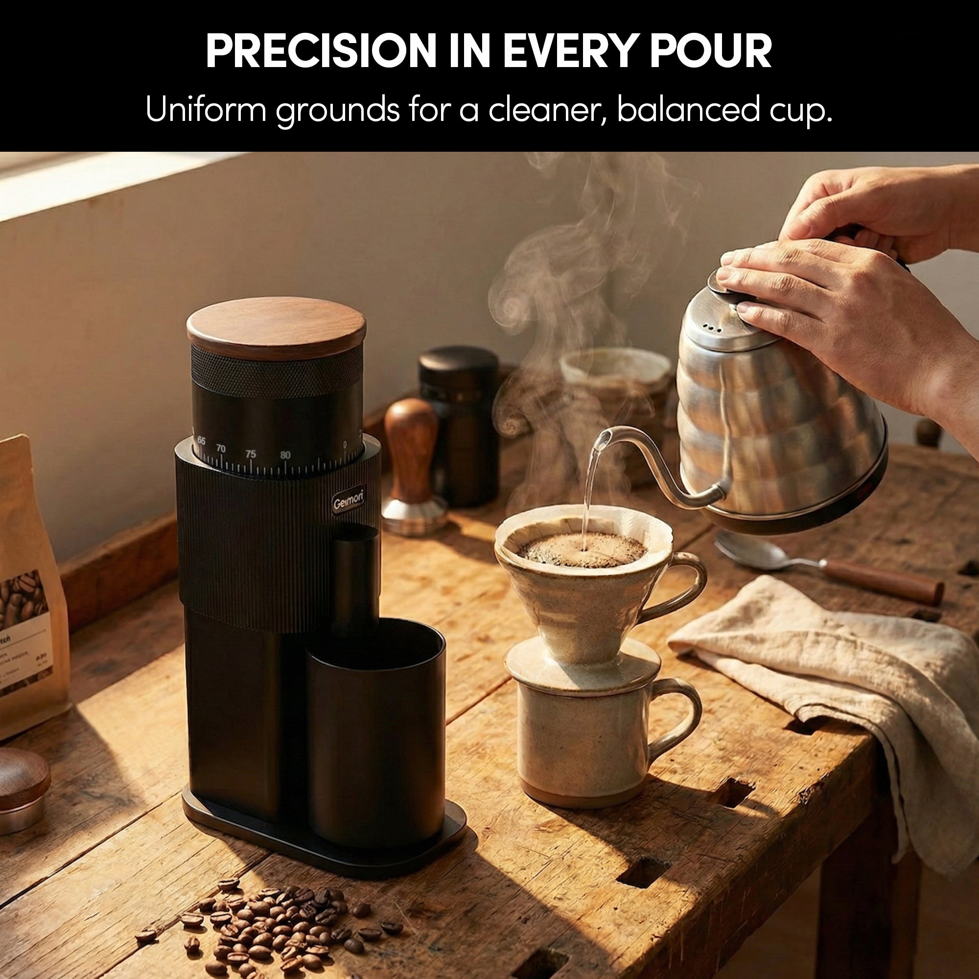 Geimori T38 Portable Espresso & Filter Grinder